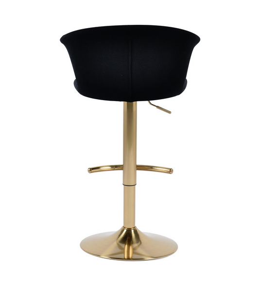 Flare Gas Lift Kitchen Bench Barstool - Gold Finish Base