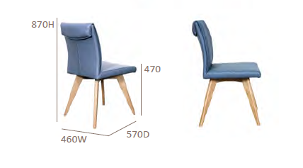 Hendricks Dining Chair in Genuine Leather