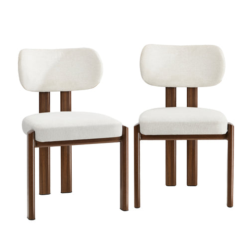 Oikiture Kaya Dining Chair – Mid-Century Modern Accent Chair with Steel Legs