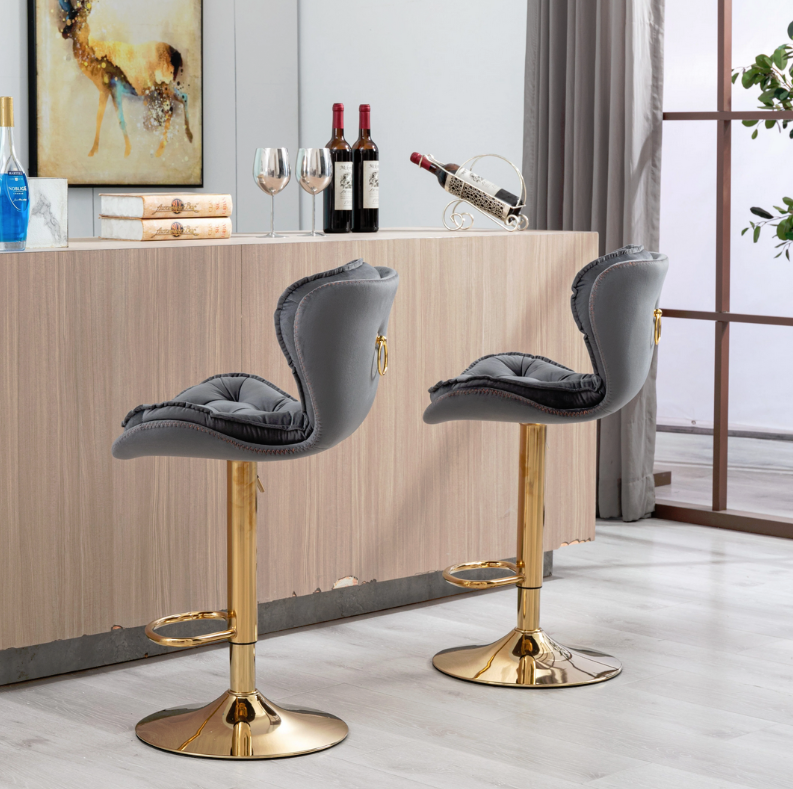 Plush Gas Lift Swivel Stool
