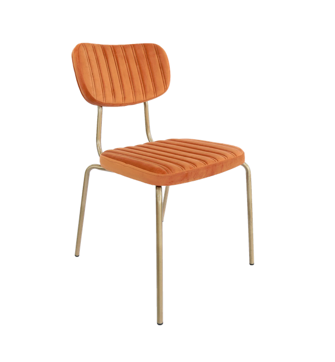 Tiramisu Dining Chair by Durafurn - Brass Frame