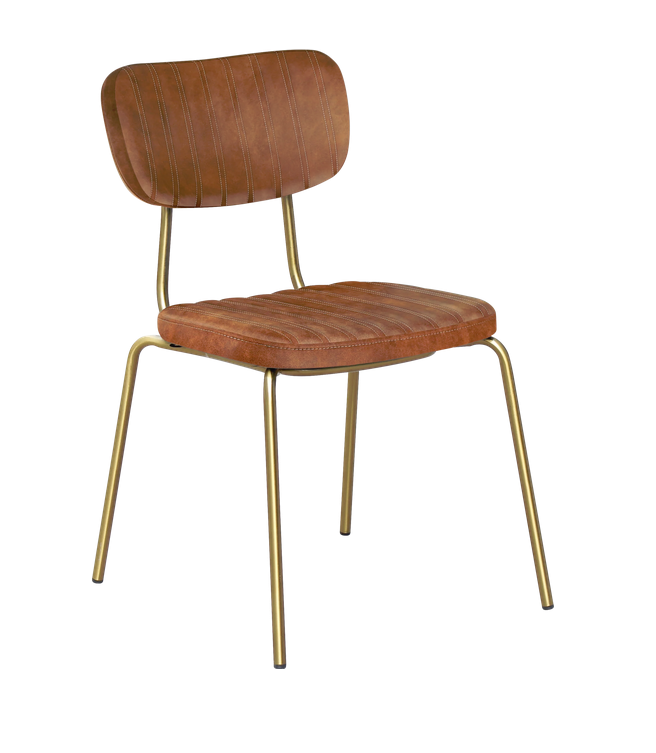 Tiramisu Dining Chair by Durafurn - Brass Frame
