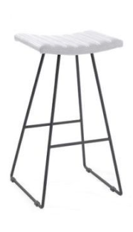 Bindi Kitchen Counter Stool - Chrome Plated; Black or Brass Powder Coated Frame