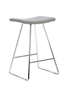 Bindi Kitchen Counter Stool - Chrome Plated; Black or Brass Powder Coated Frame