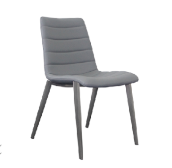 Kenzy Dining Chair - Vinyl Upholstery with Stainless Steel Base
