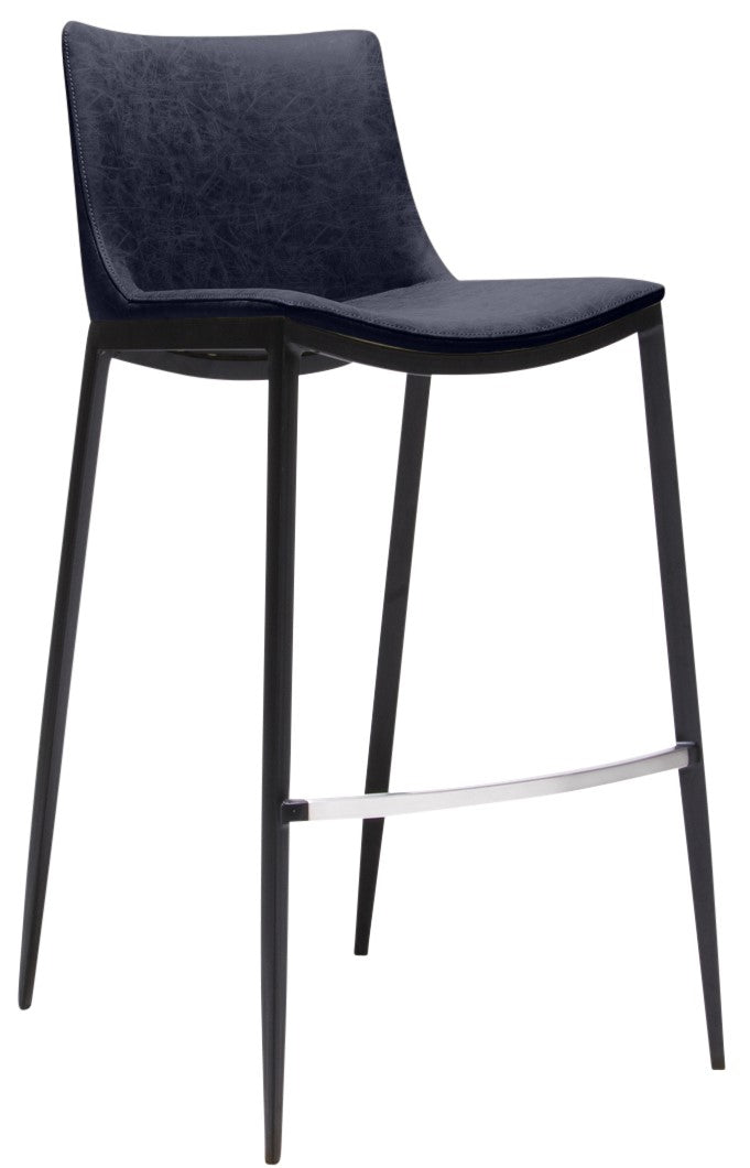 Maya Kitchen Bench Bar Stool - Black Powder Coated Legs
