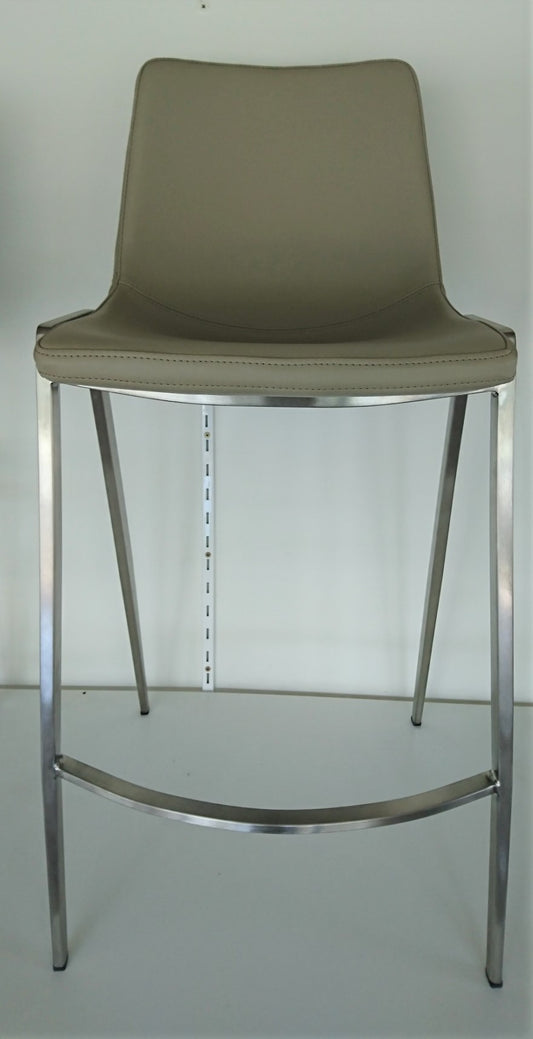 Nadia Kitchen Bench Stool - Stainless Steel Base