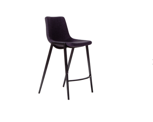 Nadia Kitchen Bench Bar Stool - Black Powder Coated Legs