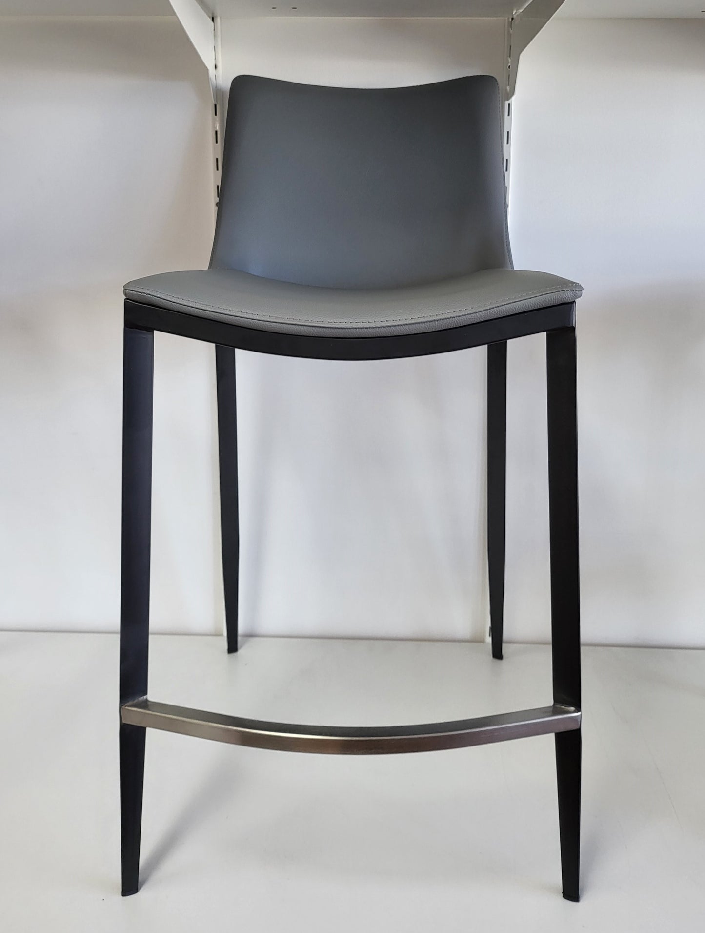 Maya Kitchen Bench Bar Stool - Black Powder Coated Legs