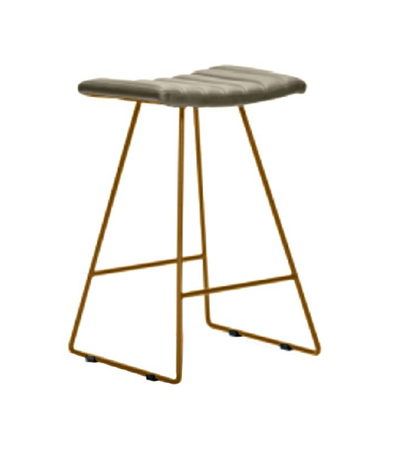 Bindi Kitchen Counter Stool - Vinyl Seat with Chrome Plated or Black Powder Coated Frame