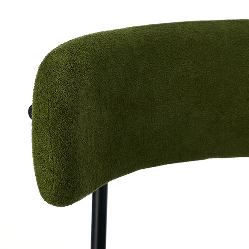 Oikiture Set of 2 Lea Dining Chairs - Fabric or Faux Leather & Steel Legs