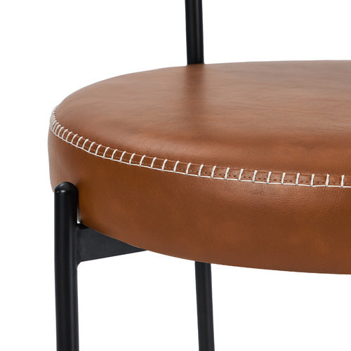 Oikiture Set of 2 Lea Dining Chairs - Fabric or Faux Leather & Steel Legs