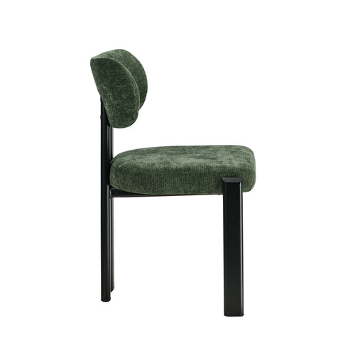 Oikiture Kaya Dining Chair – Mid-Century Modern Accent Chair with Steel Legs