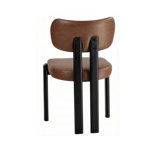 Oikiture Kaya Dining Chair – Mid-Century Modern Accent Chair with Steel Legs