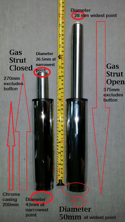 Gas Strut For An Office Chair