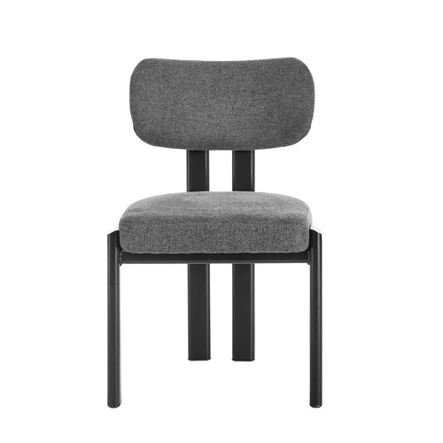 Oikiture Kaya Dining Chair – Mid-Century Modern Accent Chair with Steel Legs