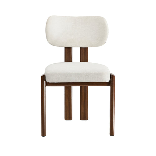 Oikiture Kaya Dining Chair – Mid-Century Modern Accent Chair with Steel Legs