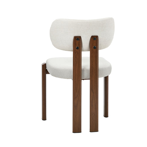 Oikiture Kaya Dining Chair – Mid-Century Modern Accent Chair with Steel Legs