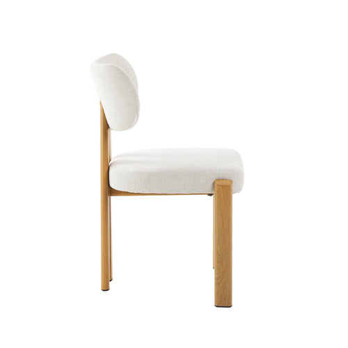 Oikiture Kaya Dining Chair – Mid-Century Modern Accent Chair with Steel Legs