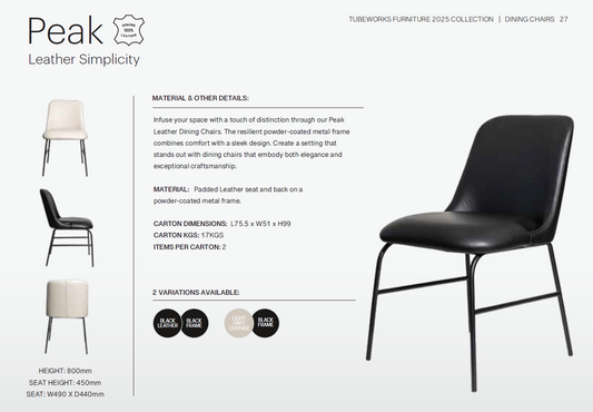 Peak Leather Dining Chair
