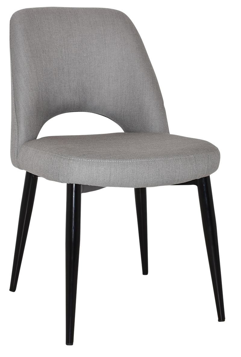 ALBURY SIDE CHAIR BLACK / GRAVITY STEEL