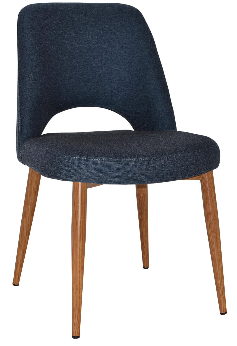 ALBURY SIDE CHAIR OAK / GRAVITY NAVY