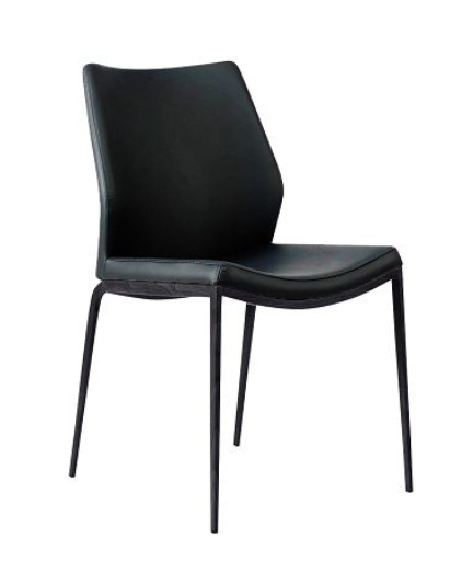 Clara Dining Chair - Vinyl Seat, Powder Coated Steel Frame