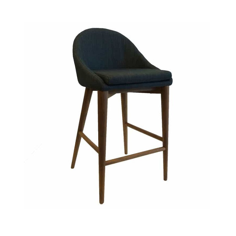 Ella Low Back Counter Stool with Ash Timber Legs