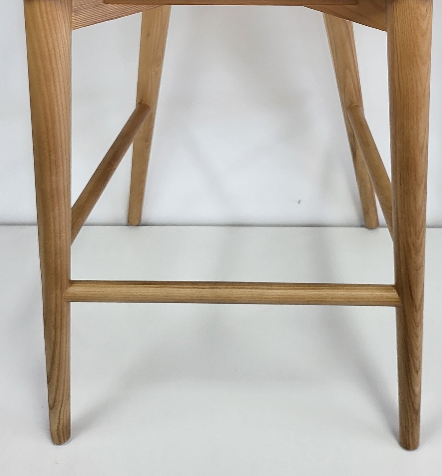 Ella Low Back Counter Stool with Ash Timber Legs