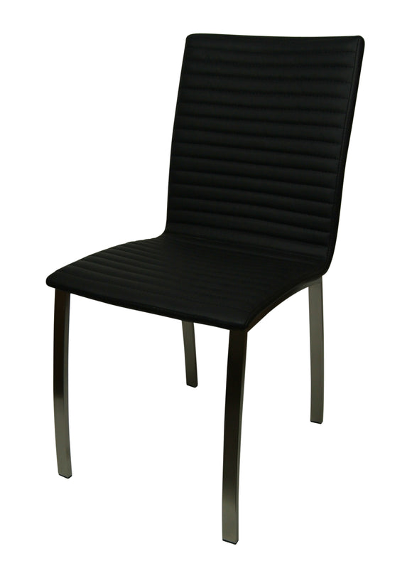 Harper Dining Chair - Vinyl Upholstery with Stainless Steel Base