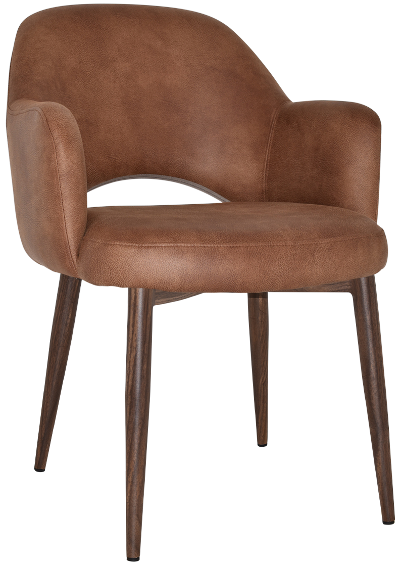 ALBURY ARM CHAIR EASTWOOD TAN LIGHT WALNUT LEGS