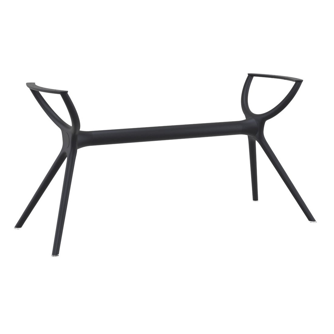 Furnlink black metal table base for indoor outdoor dining table 180cm with modern sturdy design