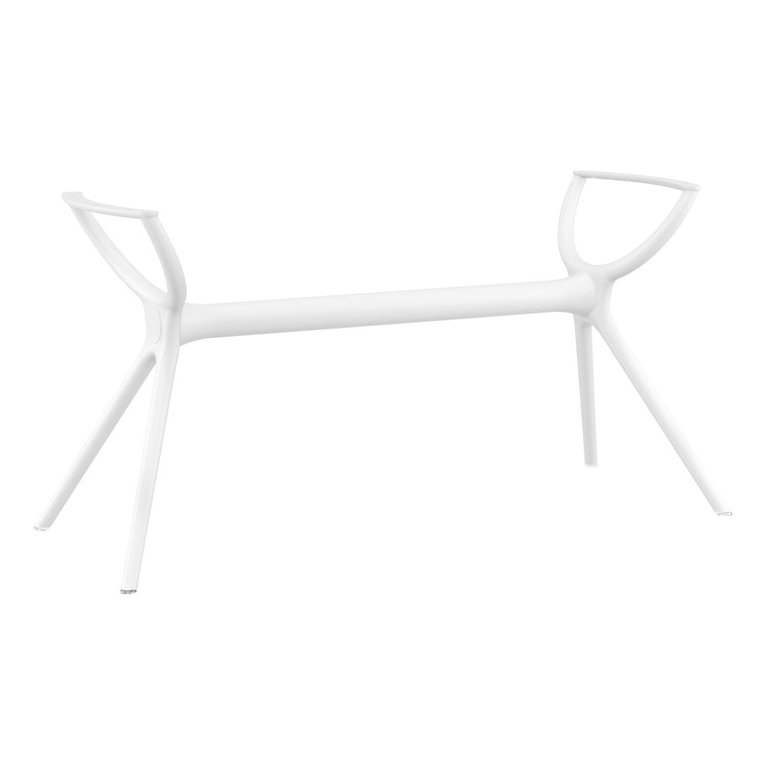 Furnlink white table base designed for indoor outdoor dining table 180cm with sturdy four-leg support