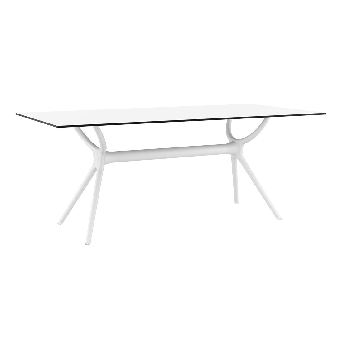 Furnlink white metal table base for indoor outdoor dining table 180cm with modern design